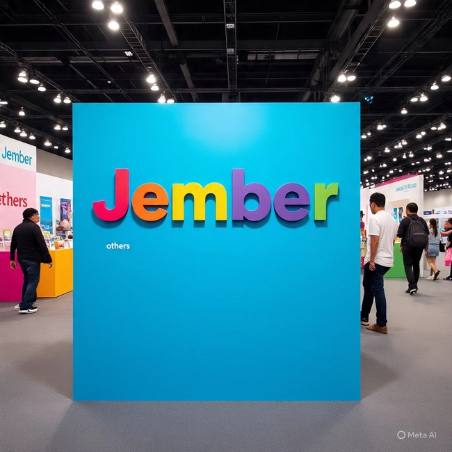 Vendor stand pameran di Jember